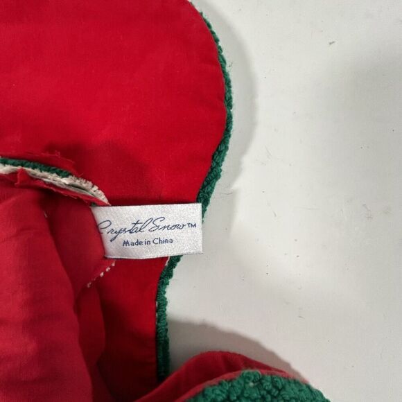 Dog Christmas Stocking Bone Crystal Snow Brand Puppy Holidays Hooked Textured - Picture 4 of 6